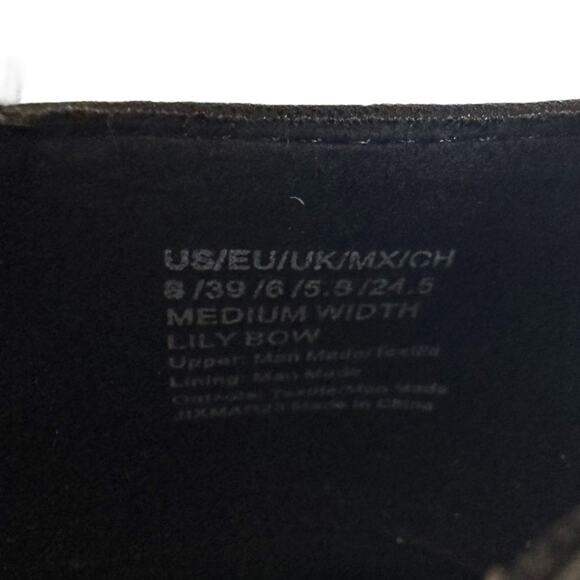 NWOT Kenneth Cole reaction matte black slip on ballet flats lily bow size 8 med - Picture 6 of 6